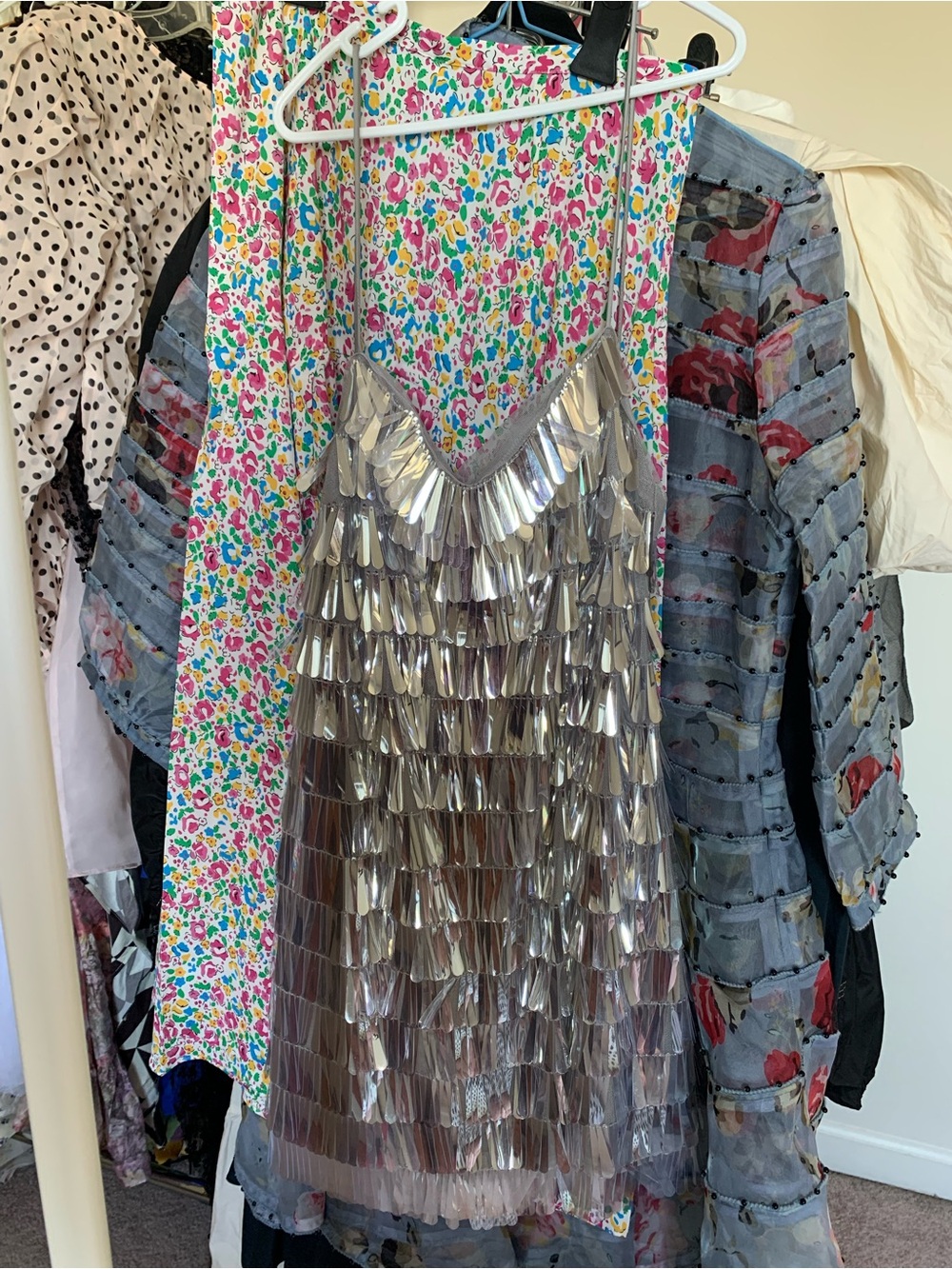 Brand New Retrofete Metallic Fringed Mini Dress - Picture 3 of 5